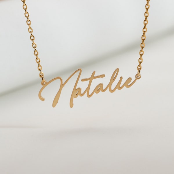 Perfect Gift for Her,Minimalist Name Necklace,Personalized Signature Name Necklace,Custom Name Necklace,Dainty Name Jewelry,Mother Day Gift