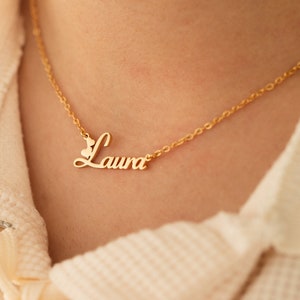 Custom Name Necklace with Heart,Personalised Name Jewellery,Dainty Name Pendent,Name Necklace for Women,Mother's Day Necklace,Gifts for her