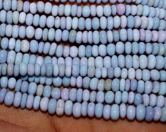 Perline Rondelle in Opale Lavanda: Creazione di Gioielli con Pietre Preziose Lisce, 16 Pollici, Regalo di San Valentino per Lei