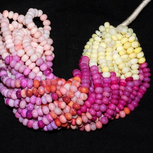 Multi Color Opal Gemstone Rondelle Beads 6-6.5mm, 16&quot; Strand