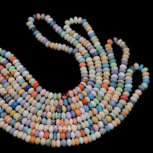 6mm Opal Rondelle Beads: Pastel Gemstone Beads for Jewelry Making