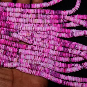 Pink Shaded Opal Heishi Perlen, 7 MM, 16 Zoll, Strang
