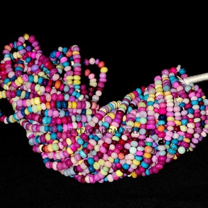 Multi Disco Opal Gemstone Smooth Rondelle Beads, 15&quot; 5MM Opal Rainbow Plain Rondelle Beads For Handmade Jewelry Making Craft Necklace Beads