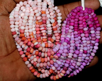 Flerfärgade Opal Rondelle Pärlor 6 mm, Handgjorda Smyckestillverkning