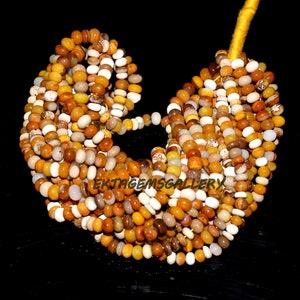 Honey White Color Mixed Opal Smooth Rondelle Shape Beads, 16&quot; 5-6MM Opal 5MM Smooth Rondelle Beads, Opal Beads, Gift For Mother