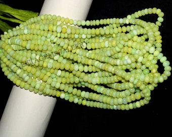 Lime Green Opal Rondelle Beads: AAA Gemstone, 7mm 16" Strand