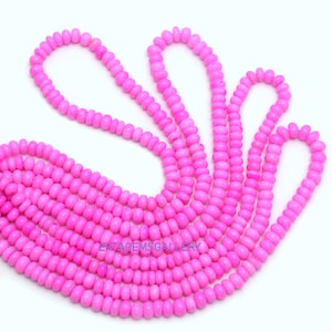 Pink Opal Rondelle Beads: 7-8mm Gemstone Beads, 8/16 Inch Strand