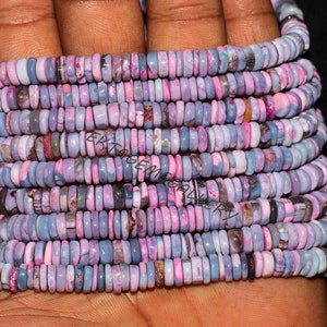 Rosa Lavendel Opal Heishi Perlen: 7 mm Glatte Scheibe Edelstein, 16 &quot;Strang