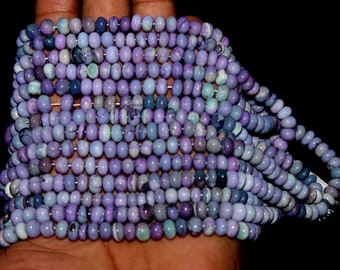 Purple Blue Opal Rondelle Beads: Shaded Gemstone Jewelry MakingValentine Day Gift For Her