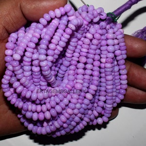 Purple Pink Opal Rondelle Beads: Smooth Gemstone Beads (5.5-6MM, 8/16 Inch)
