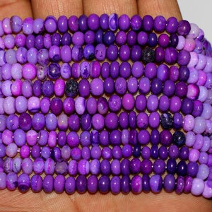 Purple Blue Opal Rondelle Beads: 16 Inch Strand, Jewelry Making