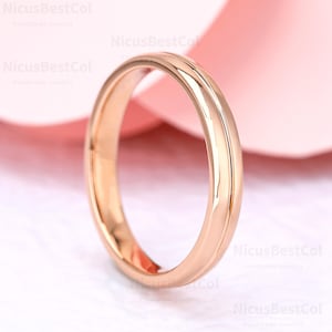 Dainty 10K Solid Gold Wedding Band Handmade Vintage Ring For Women Art Deco Couple Ring Stacking Ring Anniversary bridal ring Promise ring