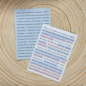 Arkusz naklejek motywacyjnych Winter Snow Quotes Sentiment, estetyczne naklejki do planera, pamiętnika, dziennika książkowego, The Artsy Lab