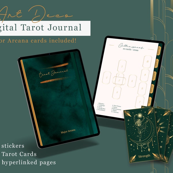 Digital Tarot Journal, Undated Goodnotes Witch Workbook for IPad