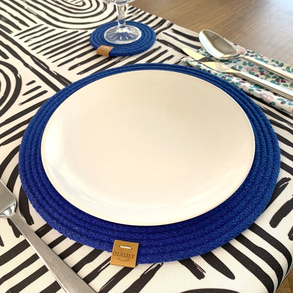 Navy Blue Placemats Etsy