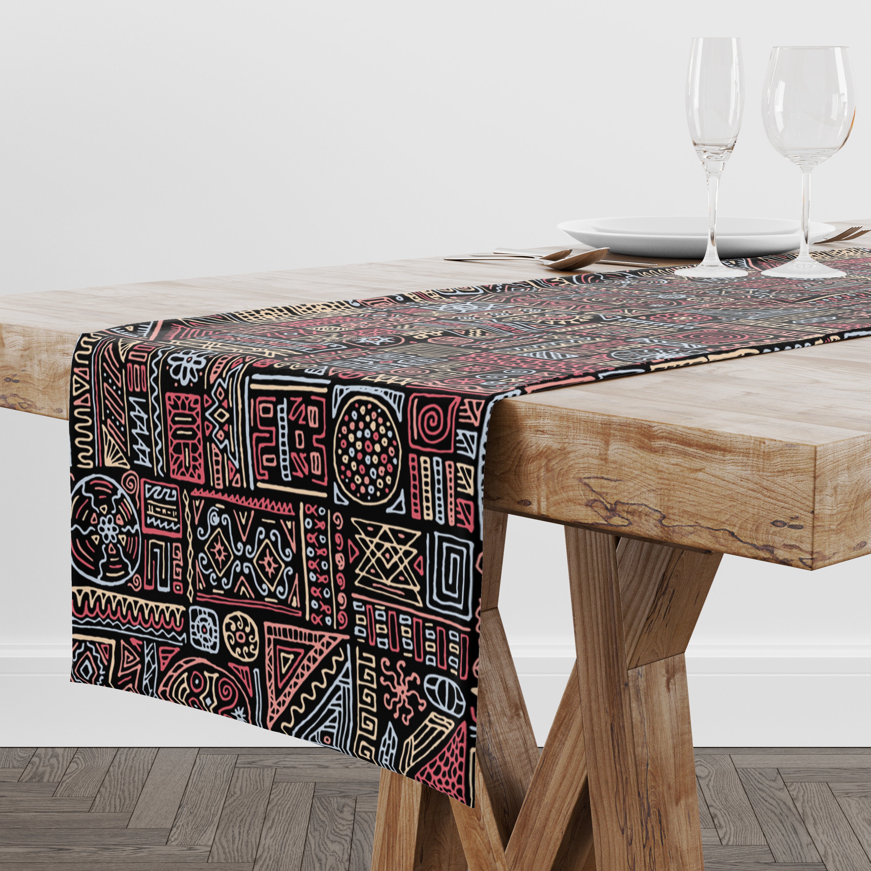 Traditional African Table Runner Set Set of 4 Rope Placemat Etsy