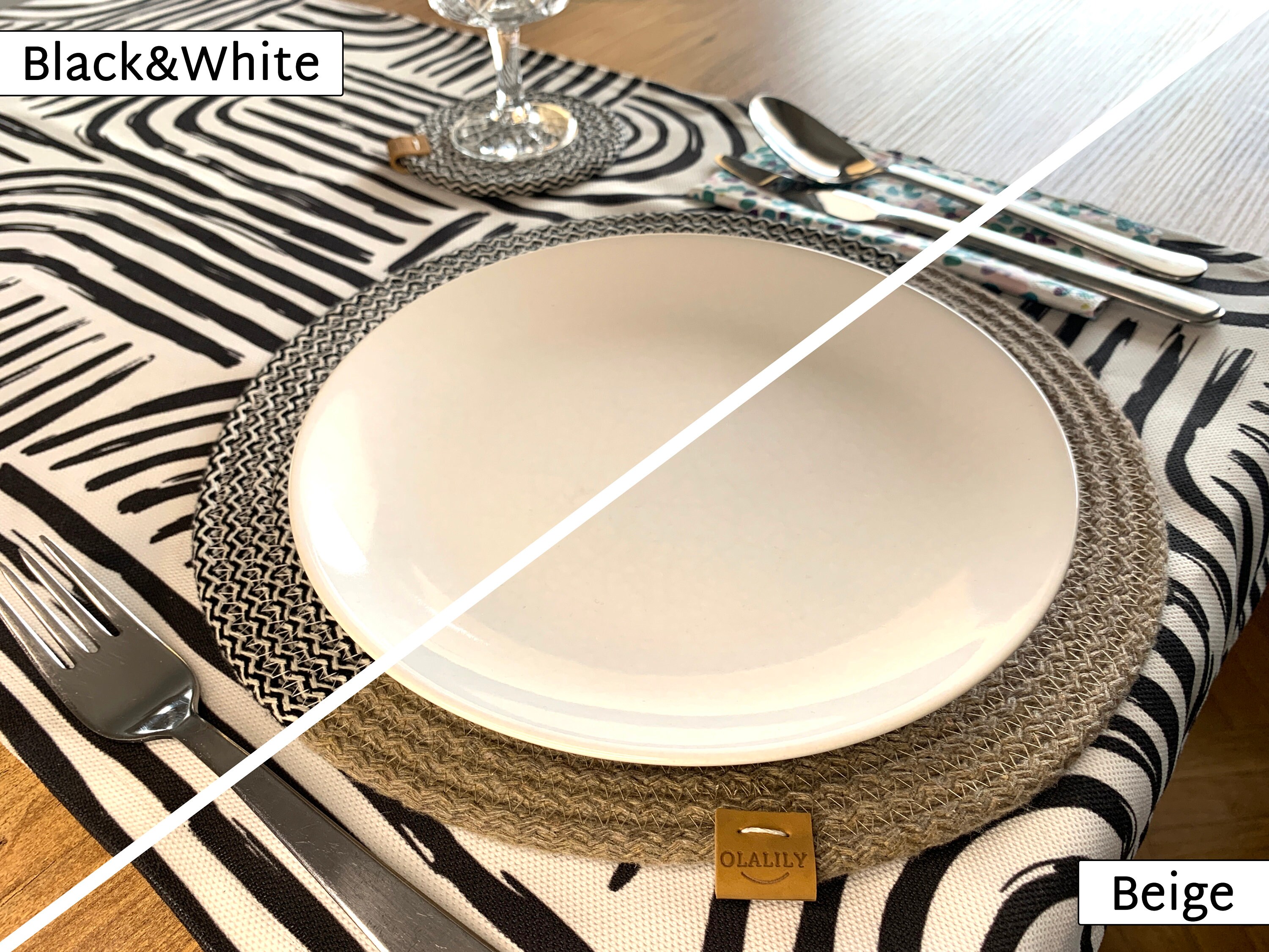 12 Yellow Round Placemats & Coasters Set, Handmade