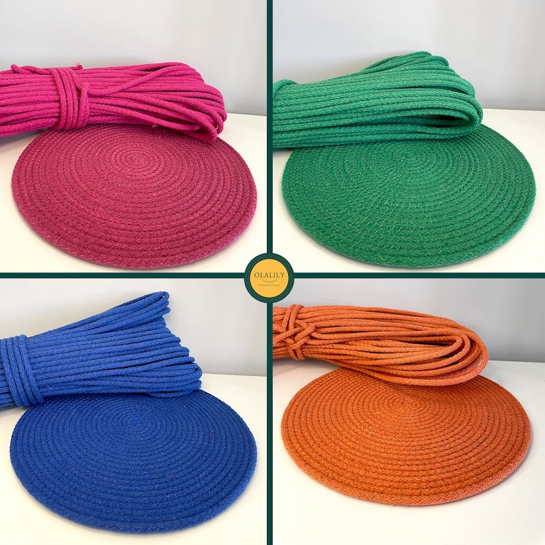 5-6 Mm Braided Cotton Craft Rope for Macrame, Decorative Rope for ...