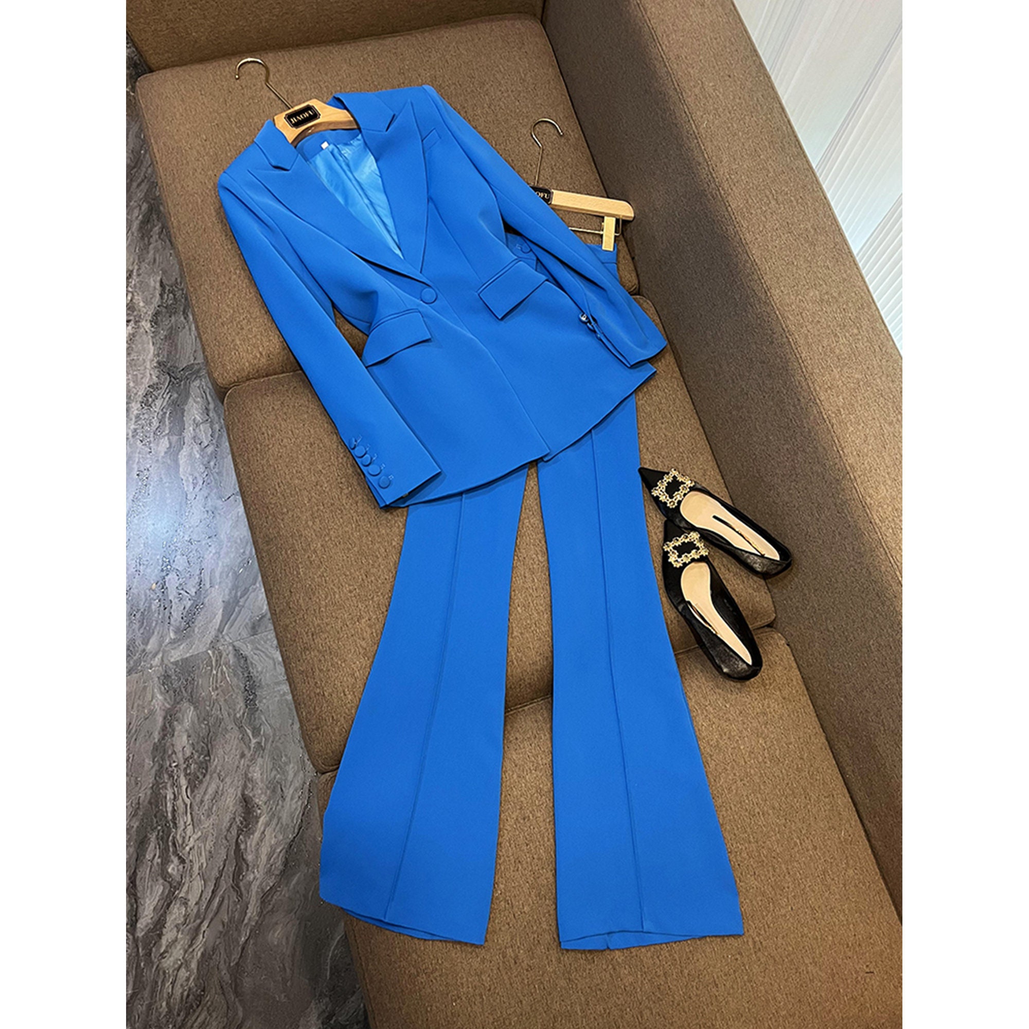 Pant Suits Women Wedding Blazer Set Blue New Design Spring One - Etsy