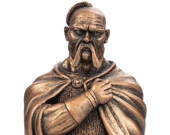 Svyatoslav Knyaz bust monument Statue Figurine, artificial stone, gift sculpture handmade 18 cm