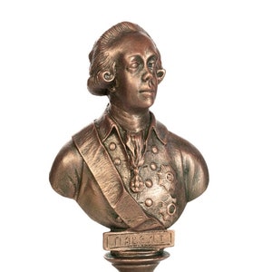 Pavel the First bust monument Statue Figurine, artificial stone, gift sculpture handmade 23 cm