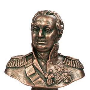 Kutuzov bust Statue Figurine, artificial stone, gift sculpture handmade 21 cm