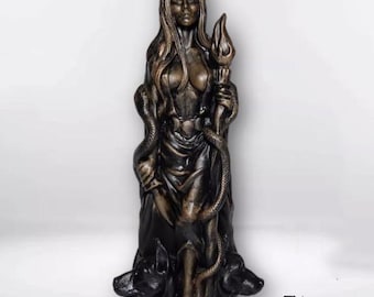 Figura de altar coleccionable de la diosa Hécate Figura de yeso escultura de regalo hecha a mano 19 cm