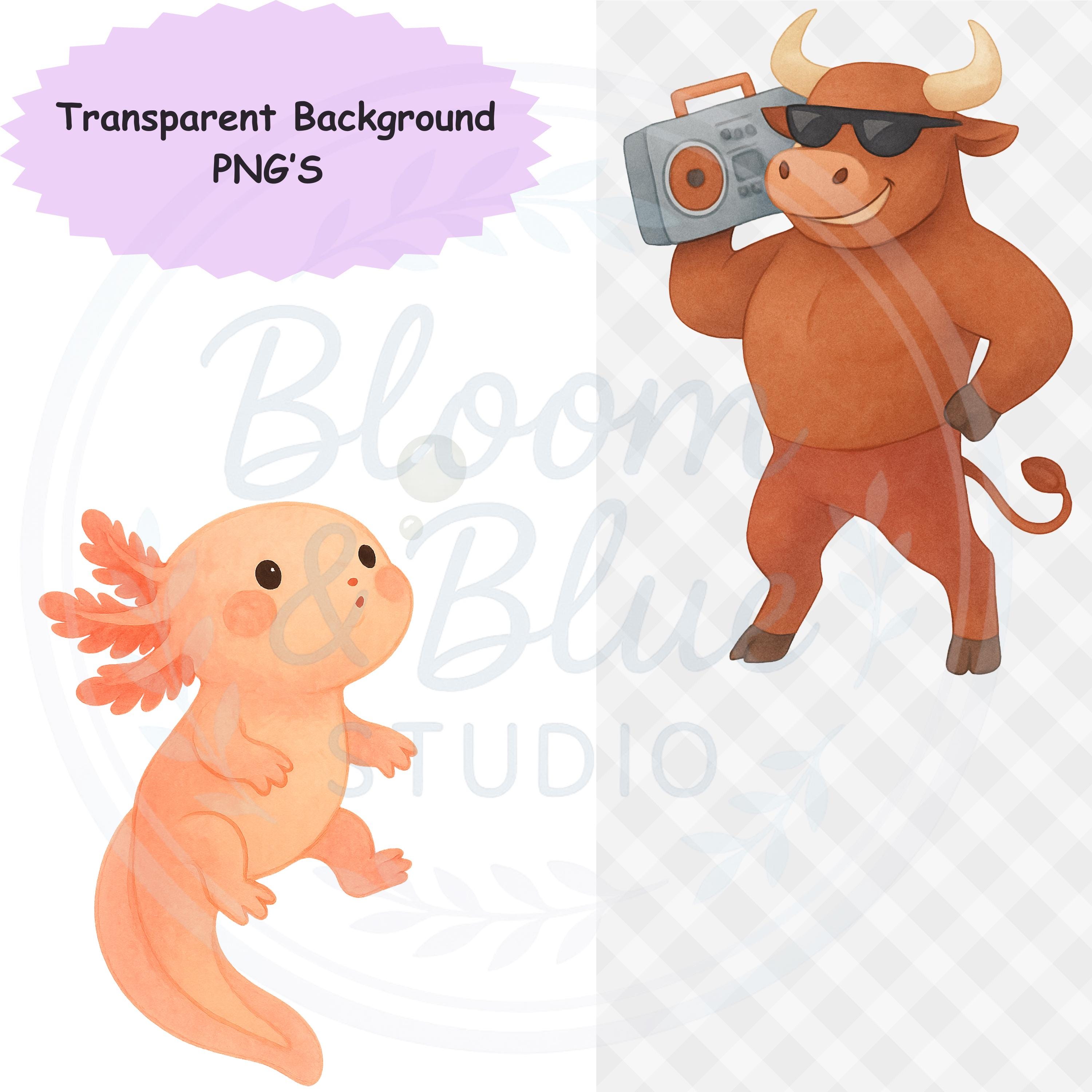 Watercolor Animal Clipart Bundle: 35 PNG Woodland, Farm & Safari ...
