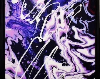 Acrylbild auf leinwand, abstraktes, pouring, kunst dekor, acryldemälde
