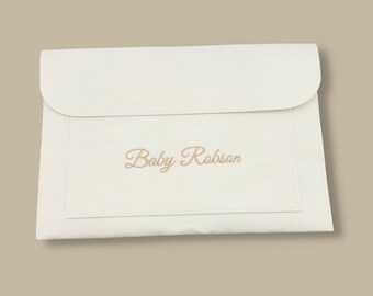 Personalised Embroidered Pregnancy Baby Document Folder