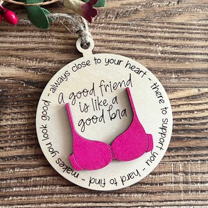 A good friend is like a good bra ornament