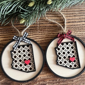Arizona ornament, AZ ornament, desert ornament, cactus ornament, Arizona, Arizona Christmas, Arizona with cactus, ornament for Arizona, gift