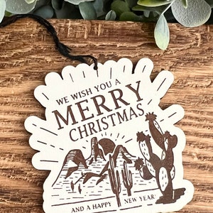 Desert ornament, Mountain ornament, desert Christmas ornament, cactus ornament, western ornament, desert