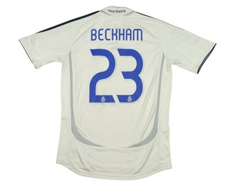 Real Madrid Original Beckham 2006/2007 Adidas Home Football Shirt Small/Medium