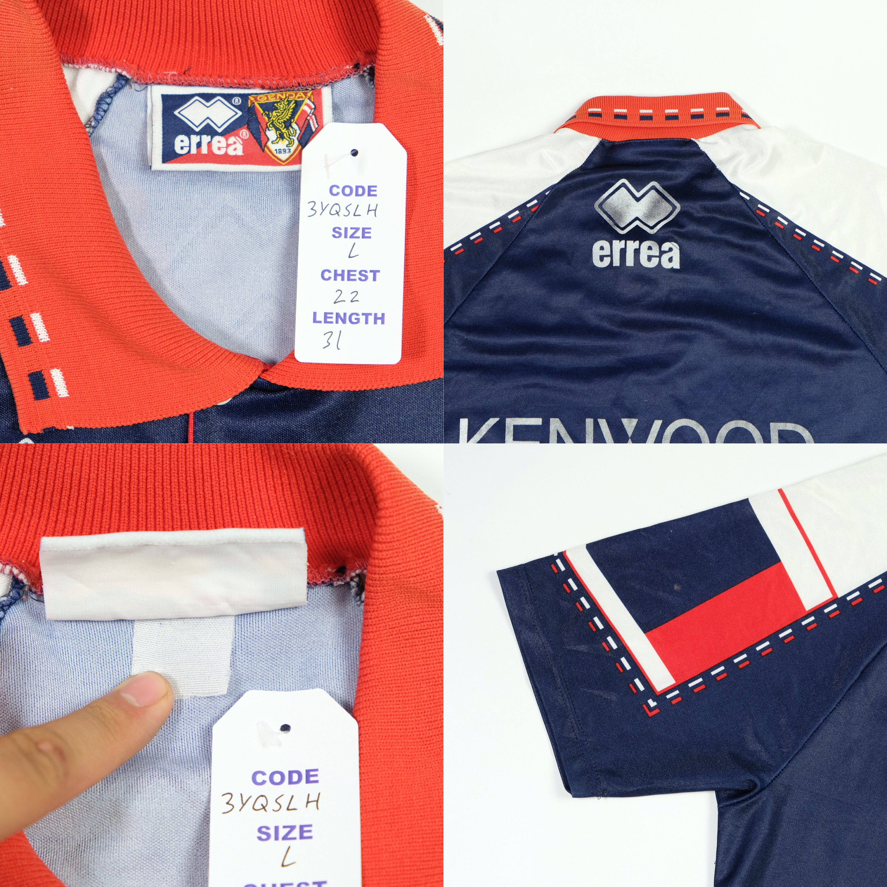 Genoa Errea Italy Original 1994/1995 Training Vintage