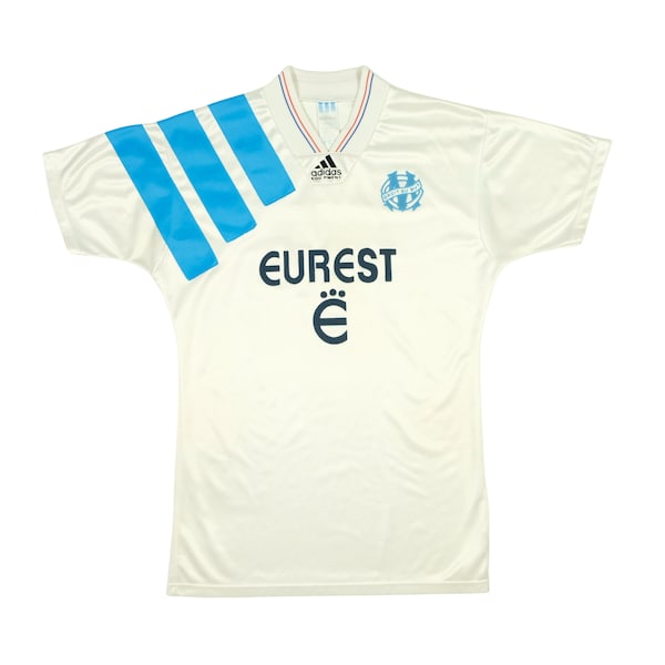 Olympique Marseille 1993/1994 Eurest Adidas Equipment Home Football Shirt Small/Medium