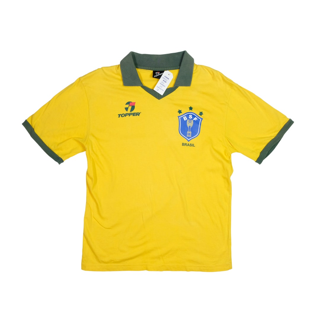 Brasil vintage Topper(It’s is labeled M Topper Brazil 1988-1990 Home Jersey S/S - USED Condition