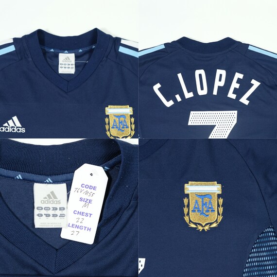 Argentina Lopez 2002/2004 Adidas Away Football Sh… - image 6
