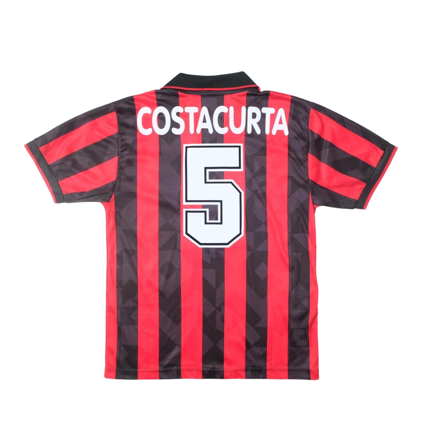 Milan A.C. lotto 赤黒 Vネックシャツ　長袖ユニ Milan A.C. lotto 赤黒 Vネックシャツ 長袖ユニ - メルカリ