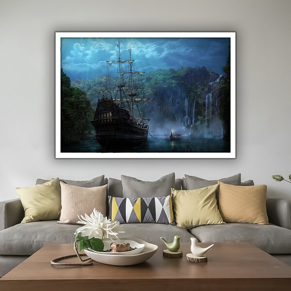 Canvas Rowing Boat Wall Art Etsy