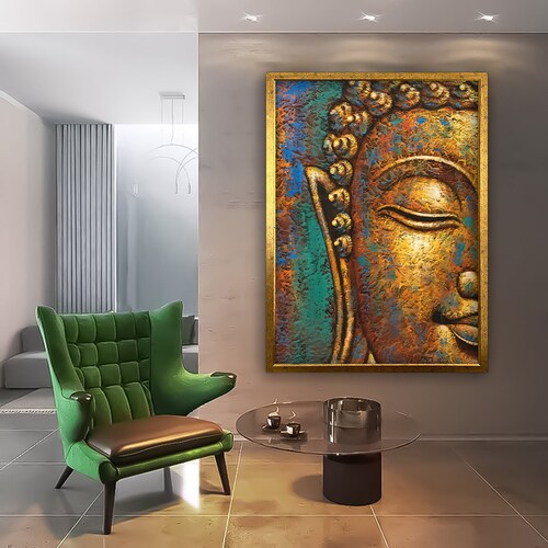 Buddha Canvas Asian Wall Art Buddha Wall Art Meditation Etsy