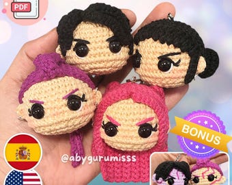 Fighter Girls Keychains amigurumi crochet pattern