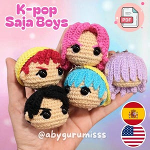 demon singers Keychains amigurumi crochet pattern crochet