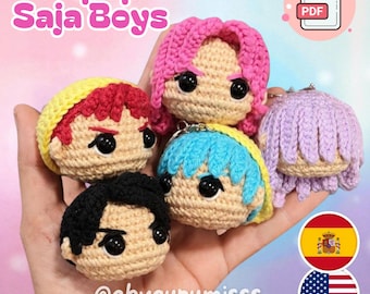 demon singers Keychains amigurumi crochet pattern crochet