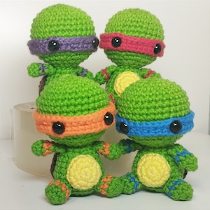 Little ninja turtles crochet plush Keychain