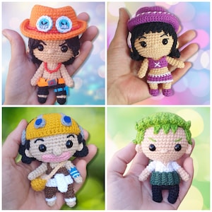 Crochet pirate gang Amigurumi plush straw hat