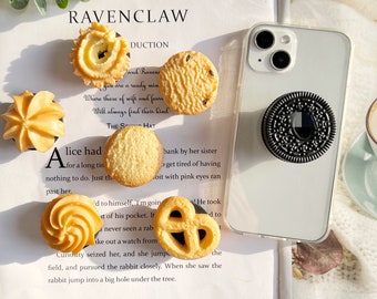 Biscuit Phone Grip, Biscuit Lover, iPhone Samsung Folding Rotating Phone Holder, Mobile Phone Accessories