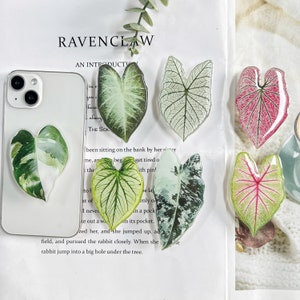 Leaves Mobile Phone Grip, Acrylic Folding Stand, Rare Leaves, Mobile Phone Accessories