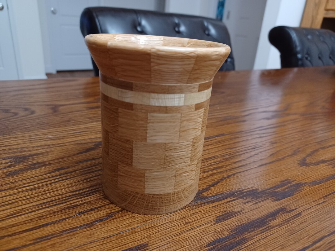 Segmented Wood Turned Pencil Cup Etsy