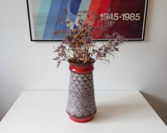 Large Mint Condition Vintage Fat Lava Vase / West German